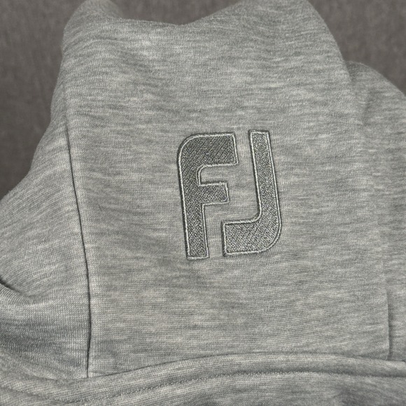 Footjoy FJ Hoodie Henley Pullover Athleisure Golf Mens Sz Medium Grey Soft Shirt - Picture 6 of 9